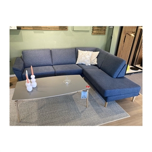 OUTLET - IMG Galaxy open-end sofa - Raven blå stof - Mål: 281 x 194 cm.